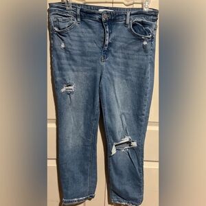 Women’s Flying Monkey Relaxed Fit Mom Jean Hi Rise Medium Wash Denim Size 32